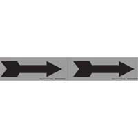 Arrow Pipe Markers, Self-Adhesive, 2-1/4" H x 7" W, Black on Grey SI725 | Ontario Packaging