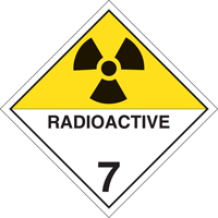 Radioactive Materials TDG Placard, Plastic SJ384 | Ontario Packaging