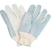 Standard-Duty Full-Index Work Gloves, Large, Split Cowhide Palm Ontario Packaging