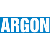 "Argon" Pipe Markers, Self-Adhesive, 2-1/2" H x 12" W, White on Blue SQ430 | Ontario Packaging