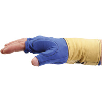 Fingerless Glove Liner with Wrist Restrainer, Size X-Small, Poly-Cotton Palm Ontario Packaging