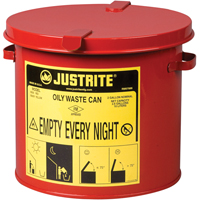 Oily Waste Cans, FM Approved/UL Listed, 2 US gal., Red Ontario Packaging