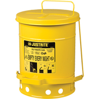 Oily Waste Cans, FM Approved/UL Listed, 6 US Gal., Yellow SR362 | Ontario Packaging