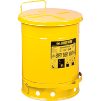 Contenants pour d&eacute;chets huileux, Homologu&eacute; FM/List&eacute; UL, 14 gal. US, Jaune Ontario Packaging