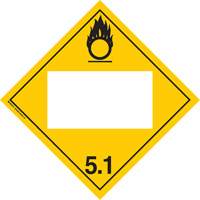 Oxidizer TDG Placard, Adhesive Vinyl Ontario Packaging