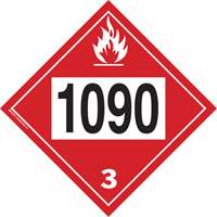 1090 Acetone Flammable Liquid TDG Placard, Plastic Ontario Packaging