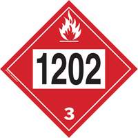 1202 Fuel Oil Flammable Liquid TDG Placard, Plastic Ontario Packaging