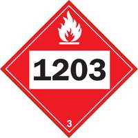 1203 Gasohol & Gasoline Flammable Liquid TDG Placard, Adhesive Vinyl Ontario Packaging