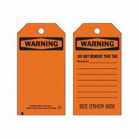 Self-Laminating Safety Tags, Polyester, 3" W x 5-3/4" H, English SX349 | Ontario Packaging