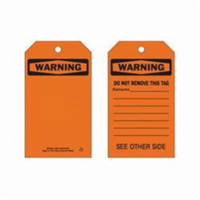 Self-Laminating Safety Tags, Polyester, 4" W x 7" H, English SX811 | Ontario Packaging