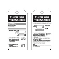 "Confined Space" Tags, Polyester, 3" W x 5-3/4" H, English SX830 | Ontario Packaging