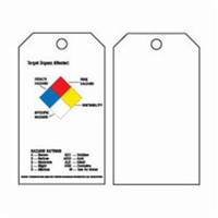 Self-Laminating Right-To-Know Tags, Polyester, 3" W x 5-3/4" H, English Ontario Packaging