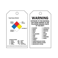 Self-Laminating Right-To-Know Tags, Polyester, 3" W x 5-3/4" H, English SX837 | Ontario Packaging