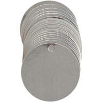 Blank Write-On Valve Tags, Stainless Steel, 2" dia SX856 | Ontario Packaging