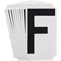Quick-Align<sup>®</sup> Individual Gothic Number and Letter Labels, F, 4" H, Black SZ994 | Ontario Packaging