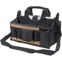 Sac &agrave; outils avec plateau central, Toile, 16 pochettes, Noir Ontario Packaging