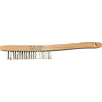 Curved-Handle Scratch Brushes, Stainless Steel, 3 x 19 Wire Rows, 14" Long Ontario Packaging