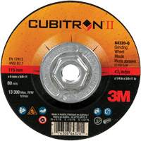 Cubitron™ II Quick Change Depressed Centre Grinding Wheel 64320, 4-1/2" x 1/4", 5/8"-11 Arbor, Type 27, Ceramic TCT851 | Ontario Packaging