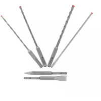 Jeu de forets et burins pour marteau &agrave; t&ecirc;te enti&egrave;rement au carbure &agrave; 4 couteaux SDS-Plus Rebar Demon, 6 morceaux, Carbure Ontario Packaging