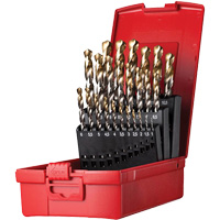 Jeu de forets s&eacute;rie courte combin&eacute;s robustes, 25 morceaux, Acier rapide Ontario Packaging