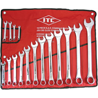 ICW-16 Professional Raised Panel Wrench Set, Combination, 16 Pieces, Imperial Ontario Packaging