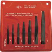 ISE-7 7-Piece Square Screw Extractor Set, For Screw Size 1/8" - 9/16" Ontario Packaging