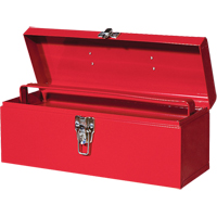 ATB100 Portable Tool Box with Metal Tool Tray, 6" D x 16" W x 6-1/2" H, Red Ontario Packaging