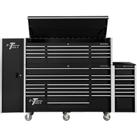 RX Series Side Cabinet, 3 Drawers, 19" W x 25" D x 61" H, Black TEQ493 | Ontario Packaging