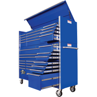 RX Series Rolling Tool Cabinet, 19 Drawers, 72" W x 25" D x 47" H, Blue TEQ506 | Ontario Packaging