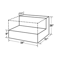 Steel Fuel Transfer Tank, Steel, 50 gal. Capacity, White Ontario Packaging