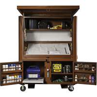 Field Office Jobsite Box, 33" W x 63" D x 80" H, Steel, Red Ontario Packaging