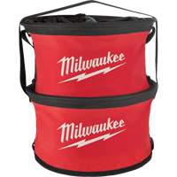 Sac range-tout style parachute, 11-4/5" lo x 11-4/5" la x 11" h, Nylon, Noir/Rouge Ontario Packaging