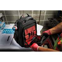 Packout™ Backpack, 15-3/4" L x 11-4/5" W, Black/Red, Ballistic TEQ863 | Ontario Packaging