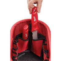 Utility Oval Bag, Ballistic Nylon, 24 Pockets, Black/Red TER017 | Ontario Packaging
