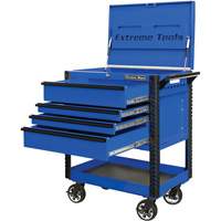 EX Deluxe Series Tool Cart, 4 Drawers, 22-7/8" L x 33" W x 44-1/4" H, Blue TER031 | Ontario Packaging