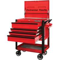 EX Deluxe Series Tool Cart, 4 Drawers, 22-7/8" L x 33" W x 44-1/4" H, Red TER035 | Ontario Packaging