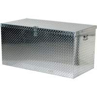 Aluminum Treadplate Portable Tool Box, 25-1/16" D x 49-1/4" W x 24" H, Silver Ontario Packaging