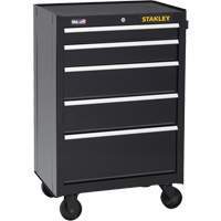 300 Series Rolling Tool Cabinet, 5 Drawers, 26-1/2" W x 18" D x 40-1/2" H, Black TER048 | Ontario Packaging