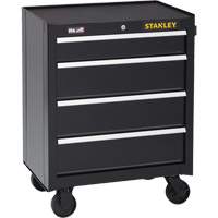 300 Series Rolling Tool Cabinet, 4 Drawers, 26-1/2" W x 18" D x 34" H, Black TER050 | Ontario Packaging