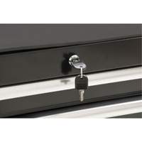 Industrial Tool Cart, 7 Drawers, 27" W x 18-3/4" D x 39" H, Black Ontario Packaging