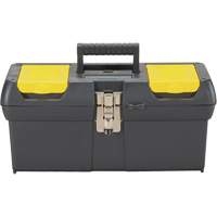 2000 Series Tool Box with Tray, 16" W x 7-1/10" D x 8-1/10" H, Black/Yellow TER077 | Ontario Packaging