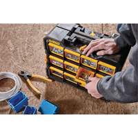 Flip-Bin Organizer, 3-7/8" W x 17-3/4" D x 13-7/8" H, Black/Yellow Ontario Packaging
