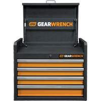 GSX Series Tool Chest, 26" W, 4 Drawers, Black/Orange TER208 | Ontario Packaging