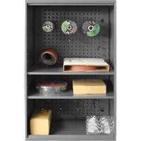 Abrasive Storage Cabinet with Pegboard, Steel, 19-7/8" x 14-1/4" x 32-3/4", Grey TER219 | Ontario Packaging