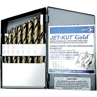 GF21R Jet-Kut&reg; Gold Super Premium Drill Bit Set, 21 Pieces, Steel Ontario Packaging