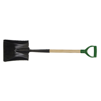 Square Point Shovel, Wood, Tempered Steel Blade, D-Grip Handle, 29" Long Ontario Packaging