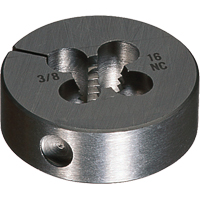 Round Adjustable Die, Bright Finish, 9/16"-18 Thread, High Speed Steel Ontario Packaging