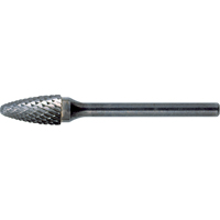 Solid Carbide Burrs - Tree Shape with Ball Nose, SF-1, 1/4" Dia., 5/8" Depth of Cut Ontario Packaging