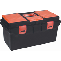 Coffres &agrave; outils en plastique, 22" la x 11" p x 10-1/2" h, Noir Ontario Packaging