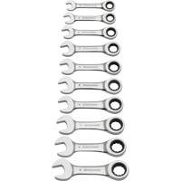Stubby Wrench Set, Combination, 10 Pieces, Metric TLV401 | Ontario Packaging